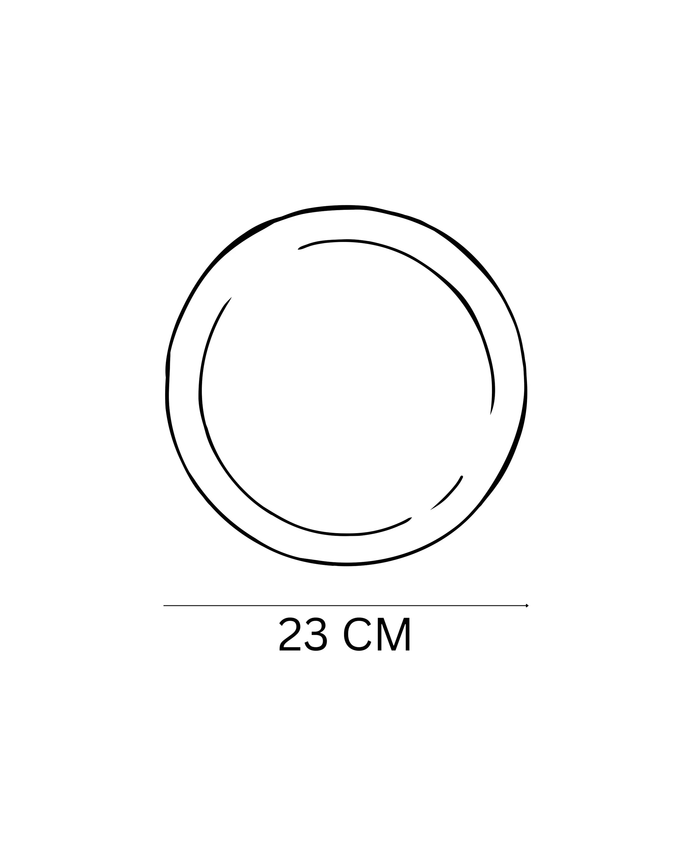 Handcrafted BASIC PLATE in white Medium finish by Stonia.