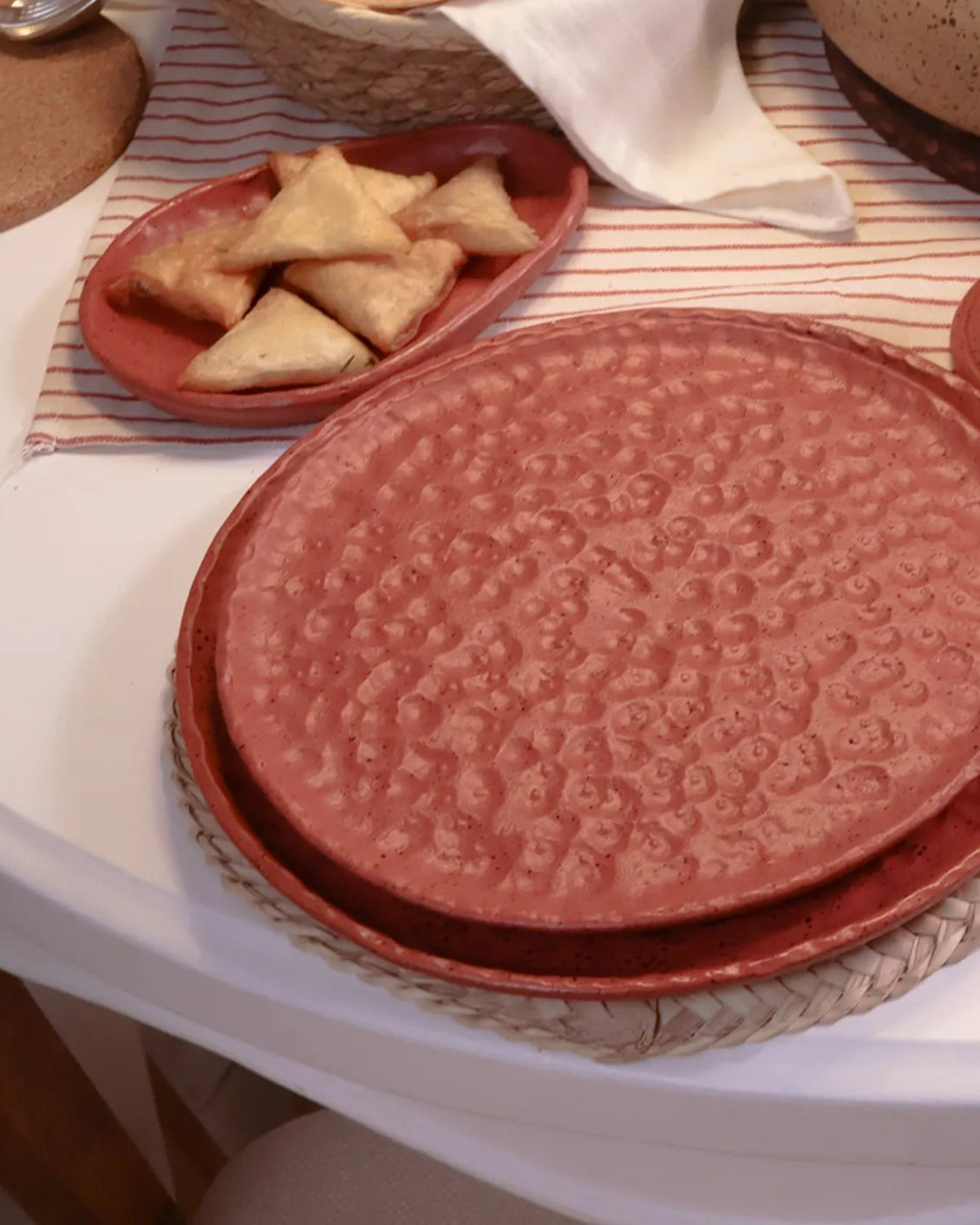 Handcrafted CLAY SET set in terracotta finish by Stonia.