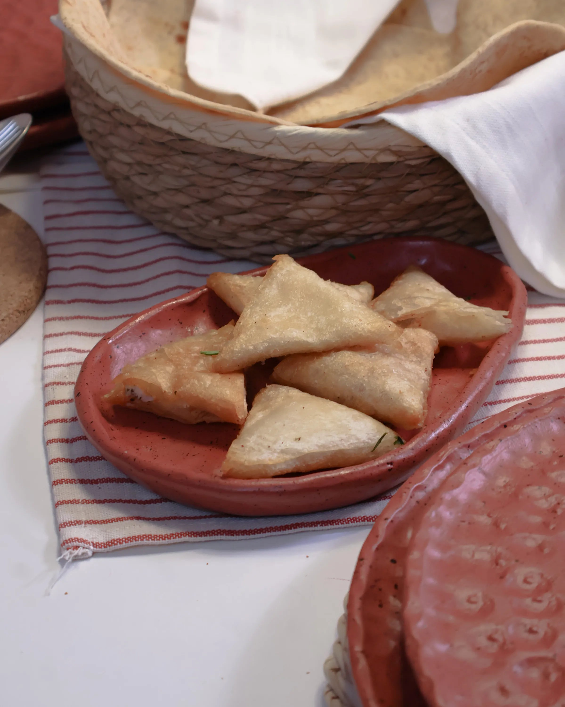 Handcrafted THE CLAY SET set in terracotta finish by Stonia.