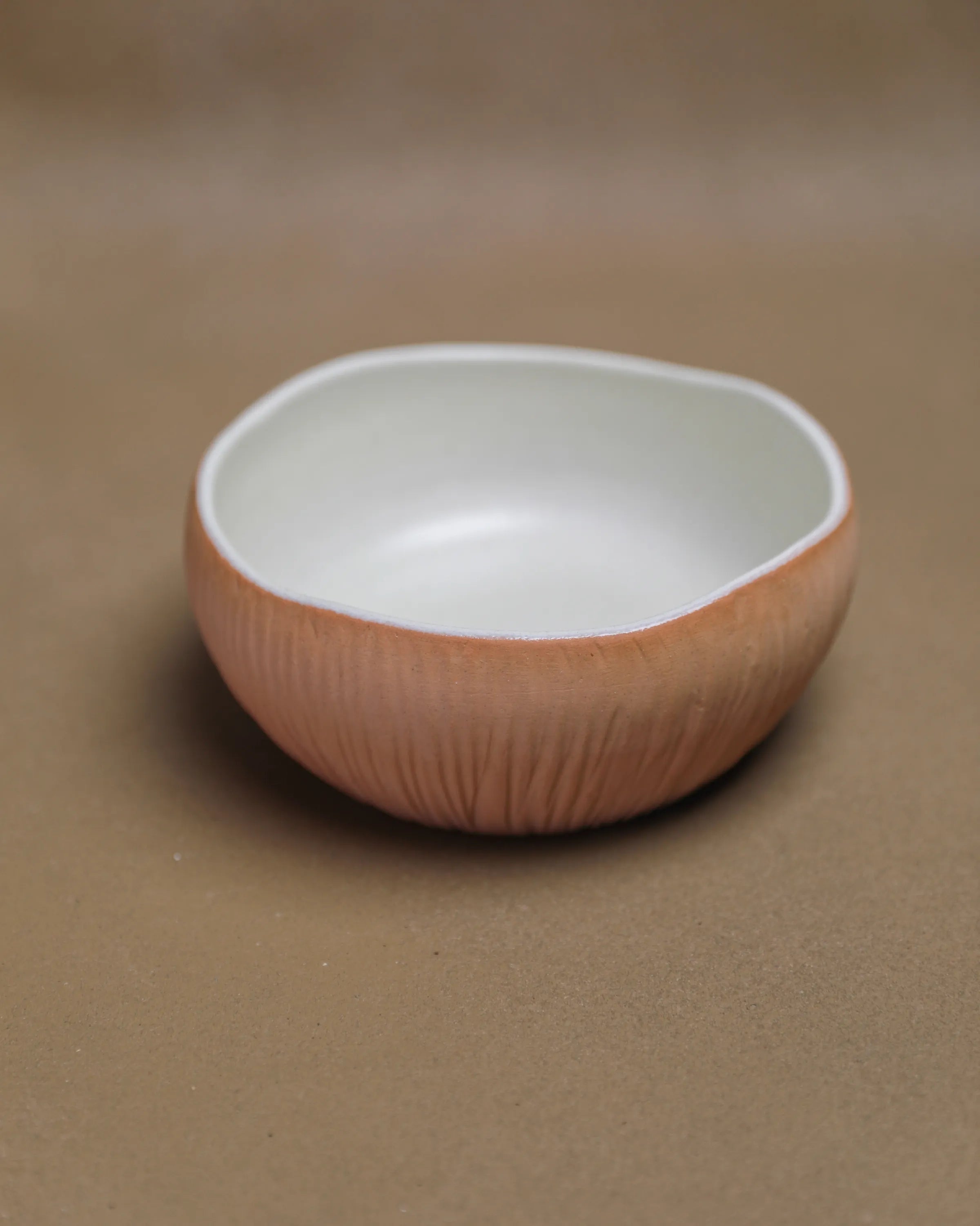 Handcrafted COCONUT SET in terracotta earthy tone and off white by Stonia.