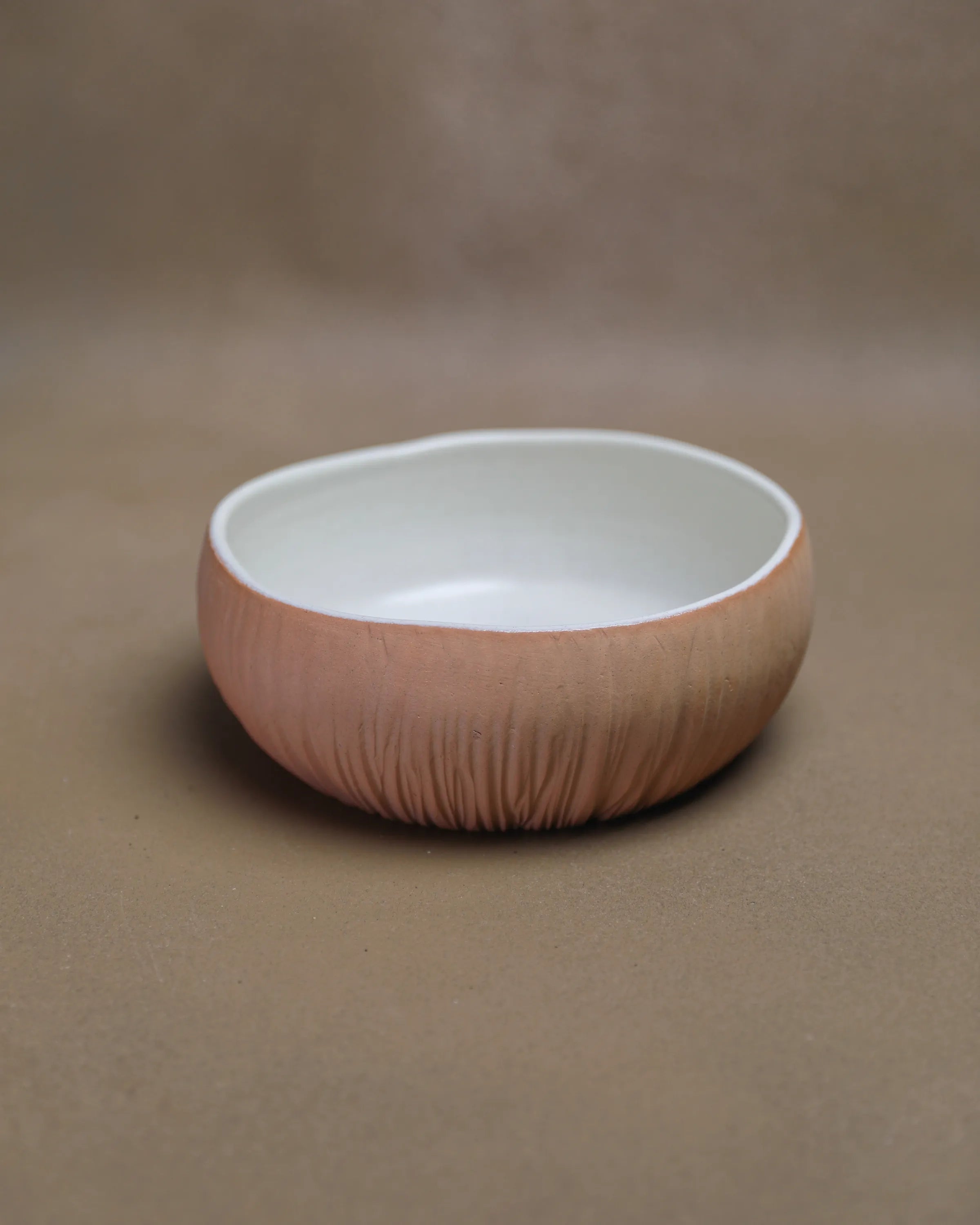 Handcrafted COCONUT SET in terracotta earthy tone and off white by Stonia.