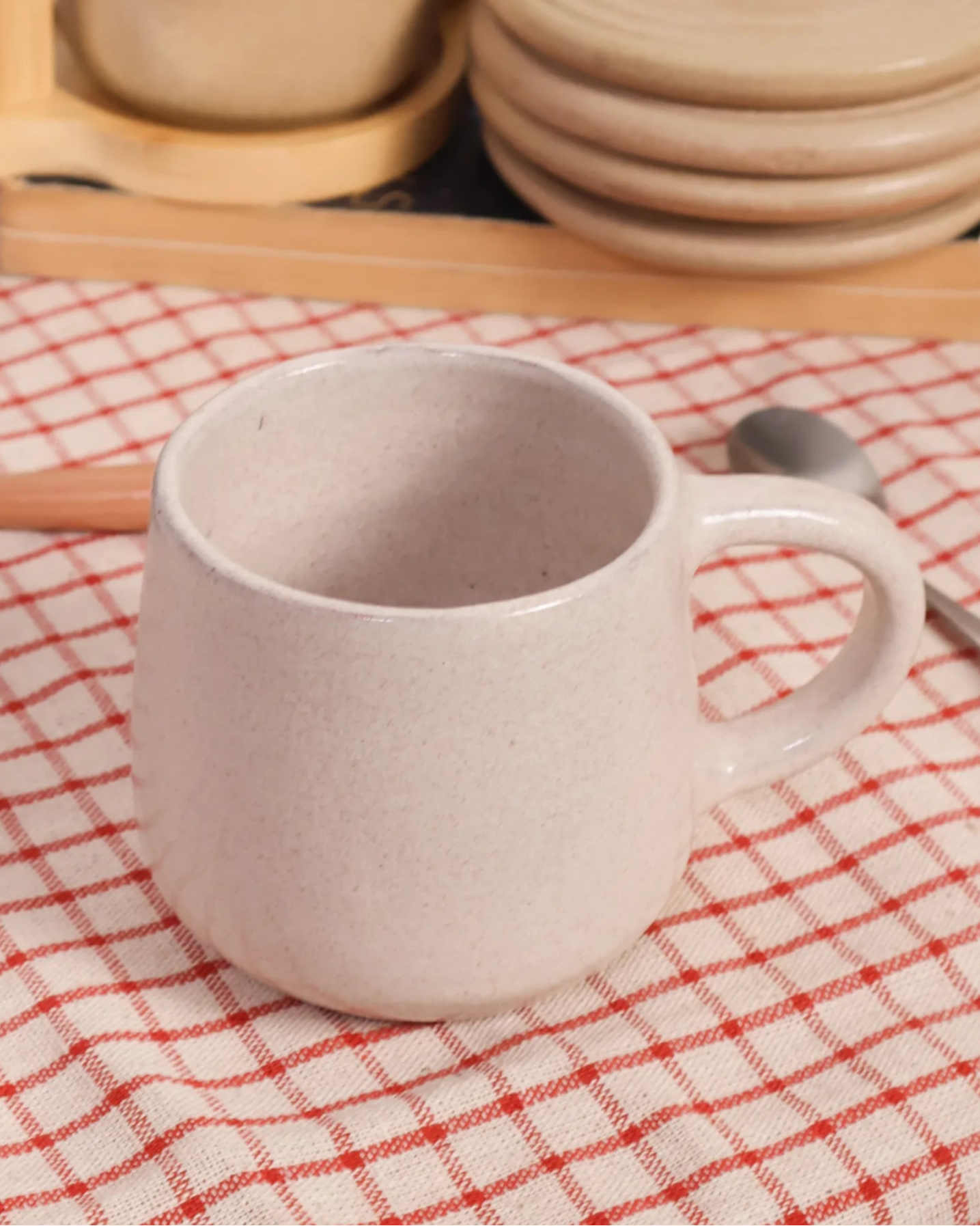 Handcrafted Cozy Mug in pebble grey, 250 ML mug by Stonia.