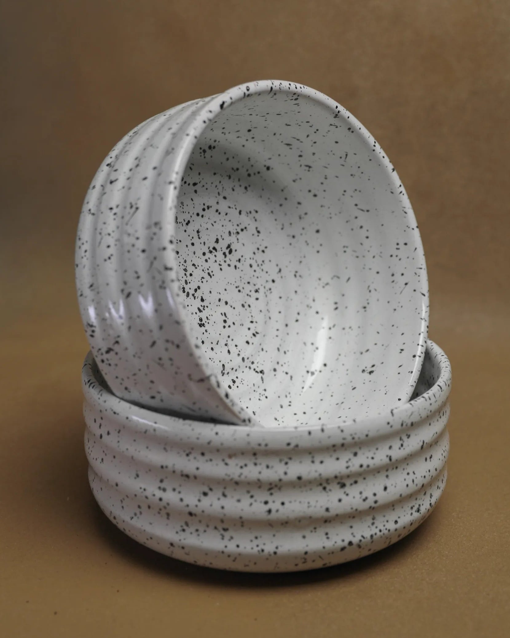 Handcrafted DOTSY BRAM in dotted white by Stonia.