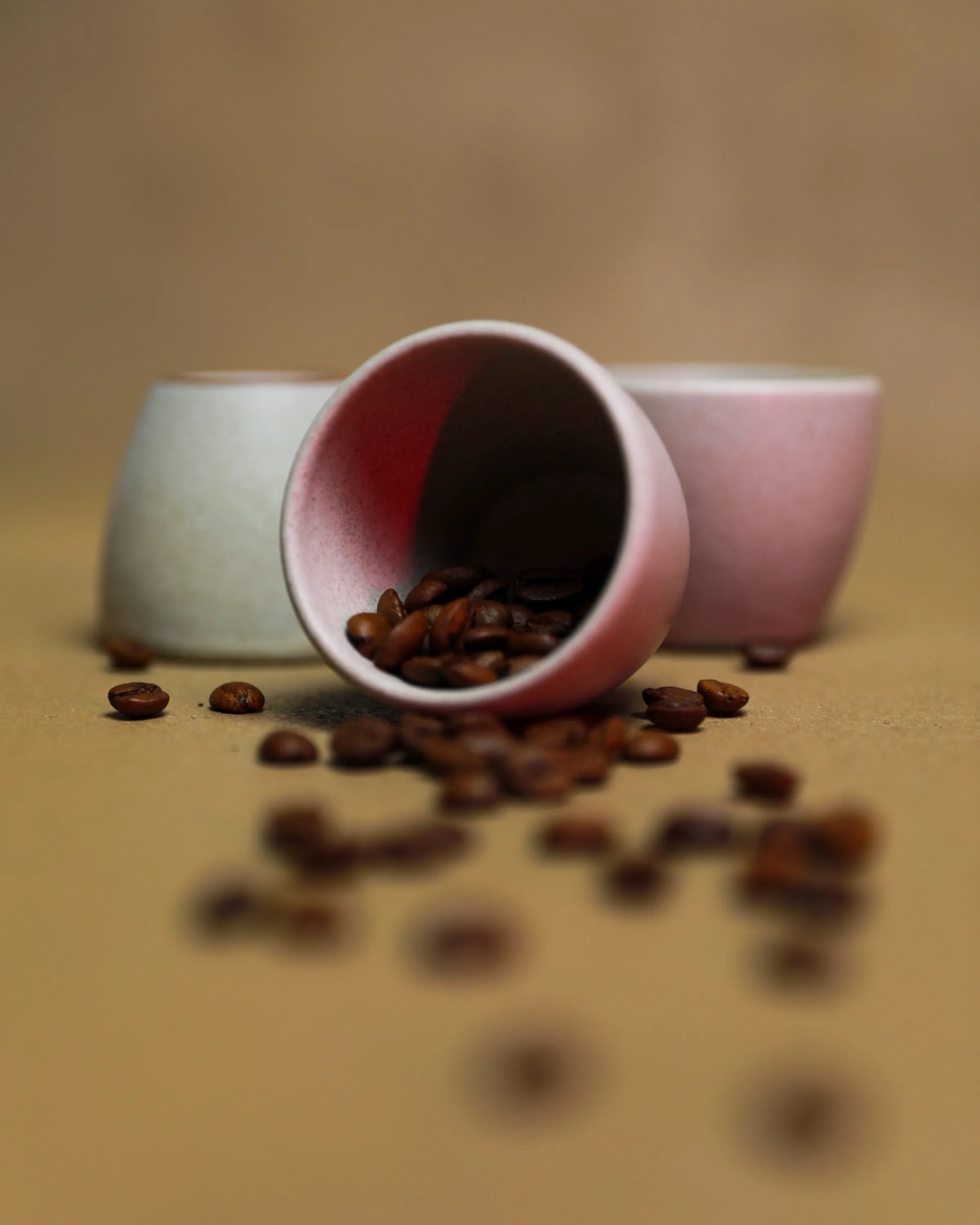 Handcrafted ESPRESSO DOSE CUP in light stone gray, 50 ML mug by Stonia.