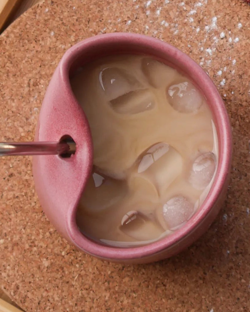 Handcrafted Frosty Cup in rose, 350 ML mug by Stonia.