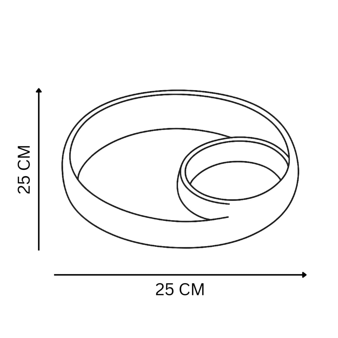 Handcrafted MOON TIDE PLATE in shiny gray finish by Stonia.