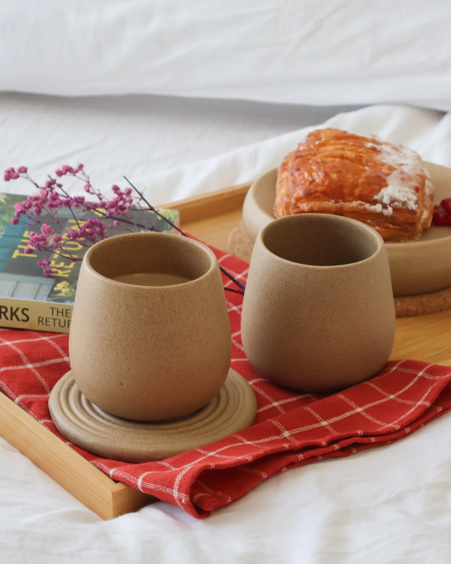Handcrafted Raw Cup in stone beige, 250 ML mug by Stonia.