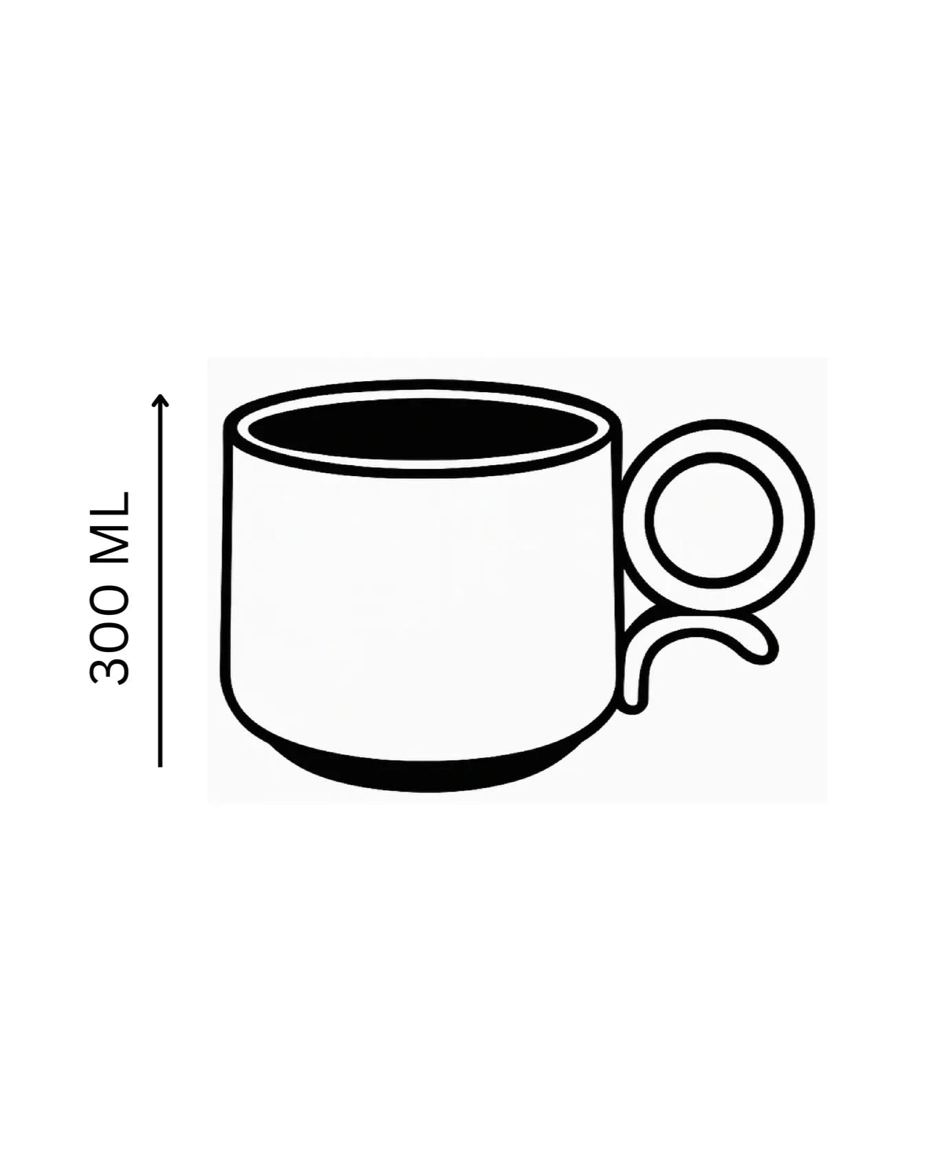 Handcrafted Ring Mug, 300 ML mug by Stonia.