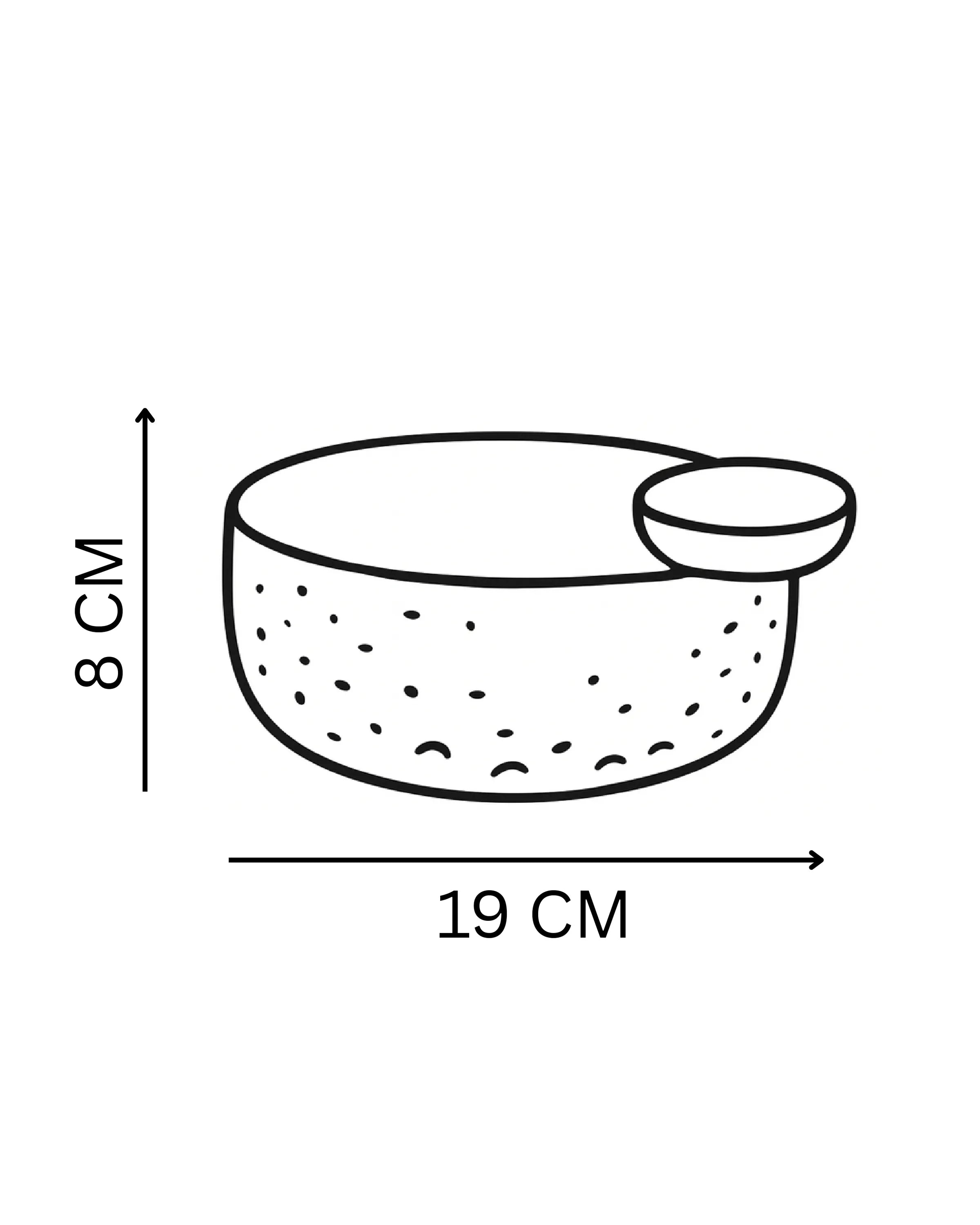 Handcrafted Saucy Bowl serving plate in off white finish by Stonia.