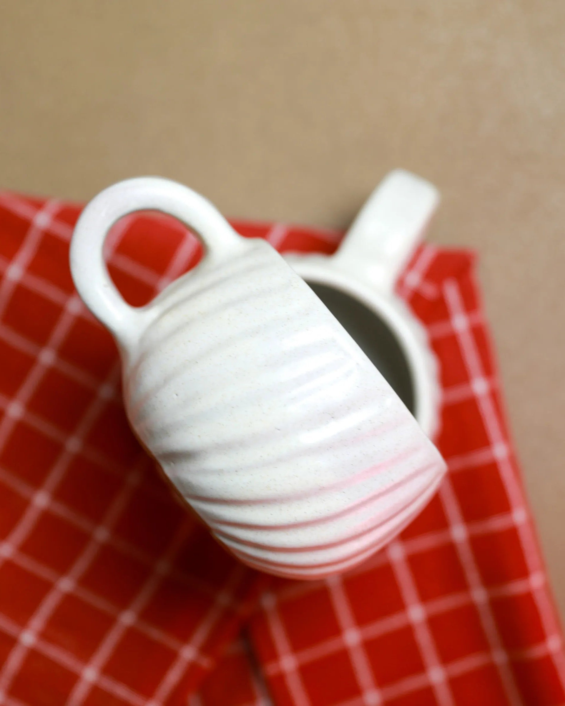Handcrafted Twisty Mug in off white, 250 ML mug by Stonia.