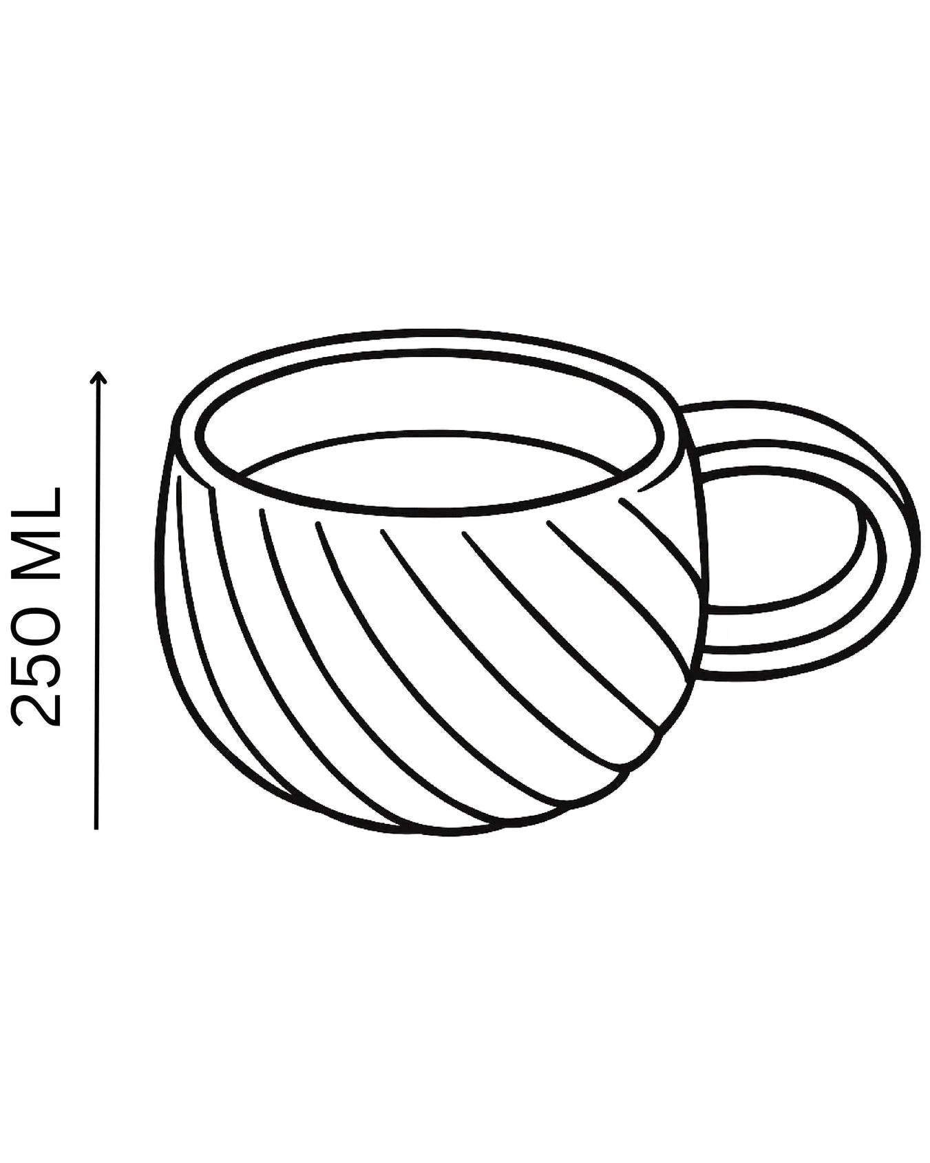 Handcrafted Twisty Mug in off white, 250 ML mug by Stonia.