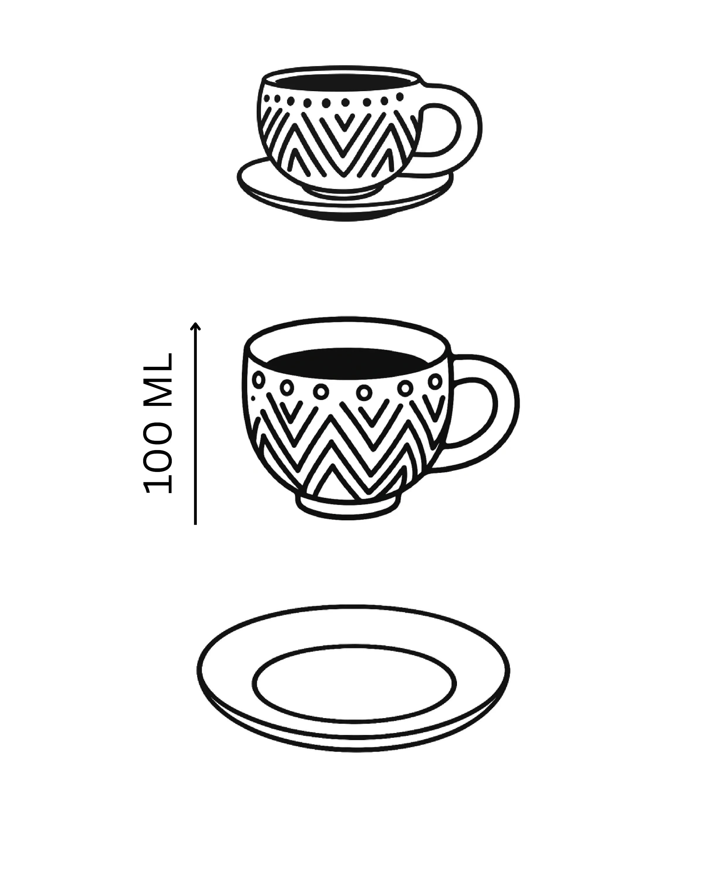Handcrafted Browny cup in burnt brown, 100 ML mug by Stonia.