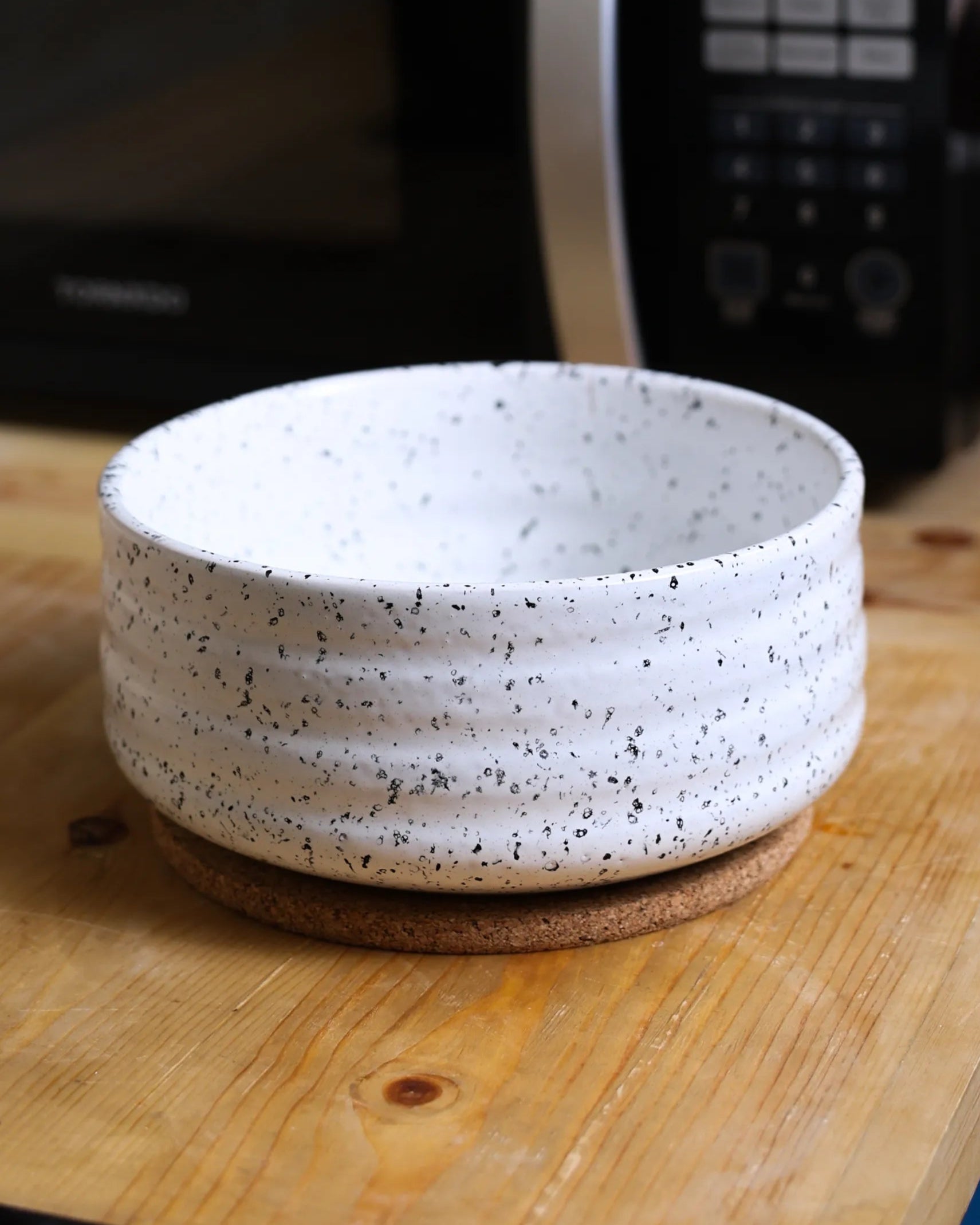 Handcrafted DOTSY BRAM in dotted white by Stonia.