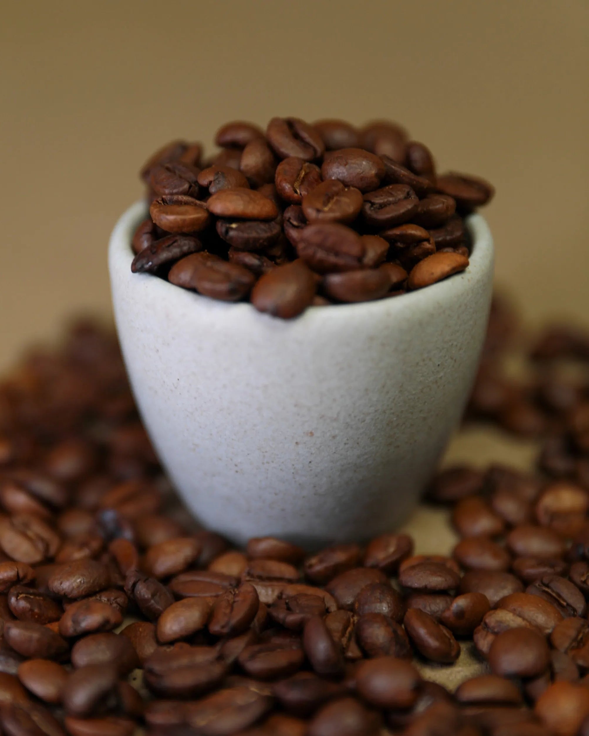 Handcrafted ESPRESSO DOSE CUP in light stone gray, 50 ML mug by Stonia.