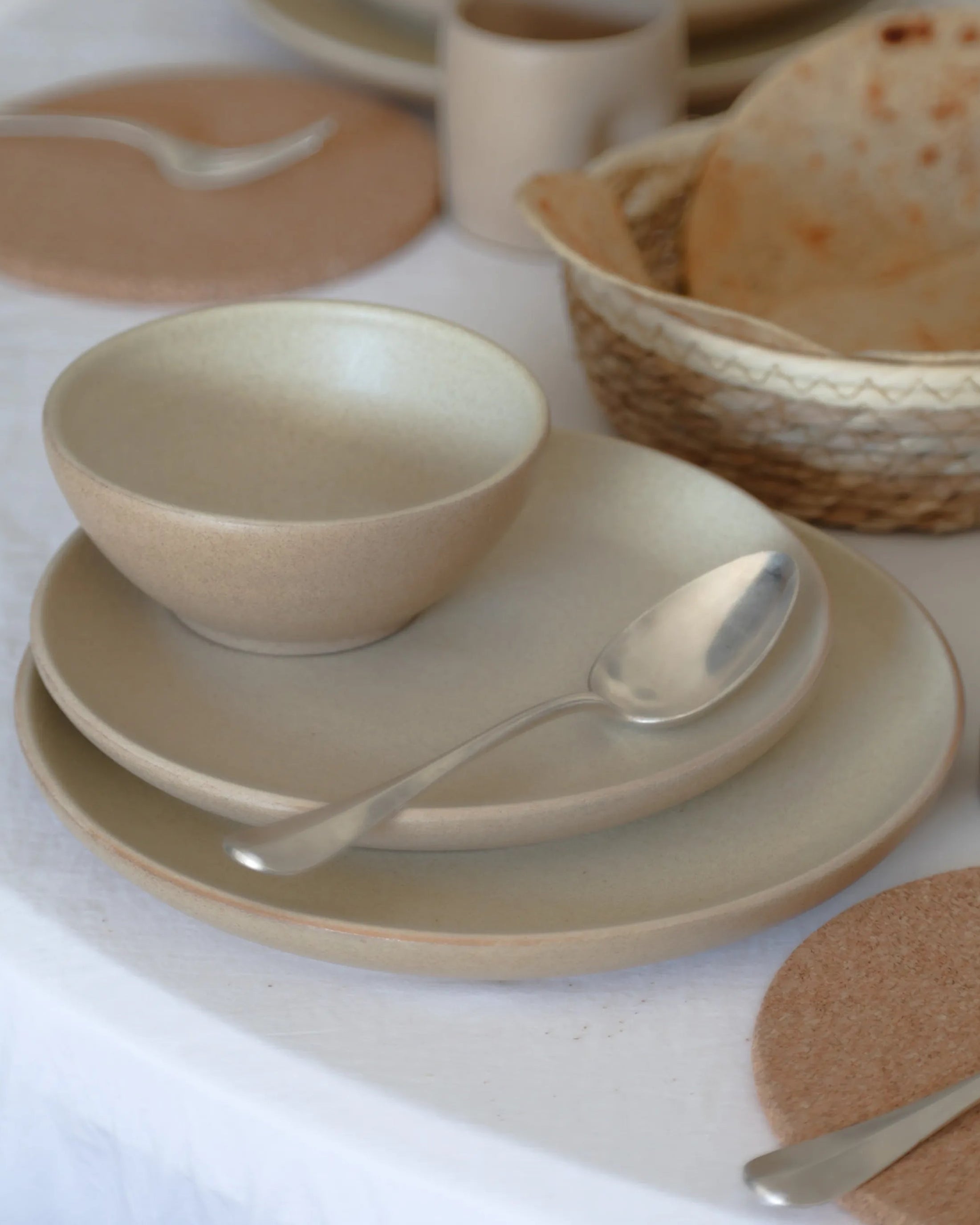 Handcrafted OASISI SET set in beige finish by Stonia.