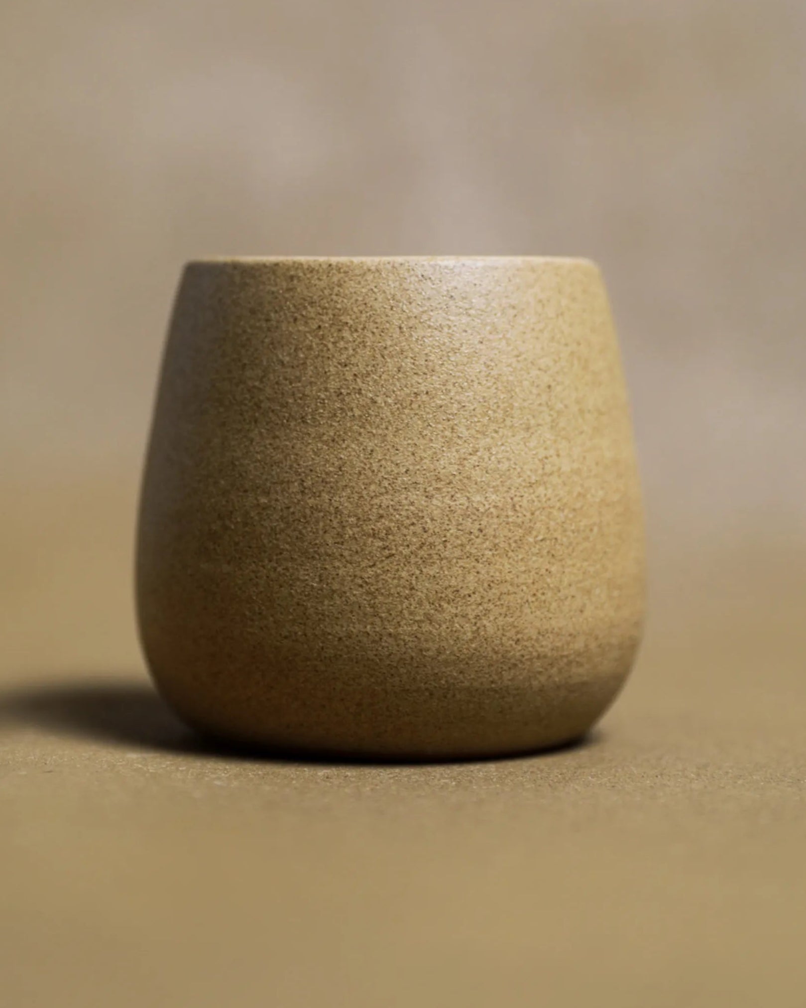 Handcrafted Raw Cup in stone beige, 250 ML mug by Stonia.