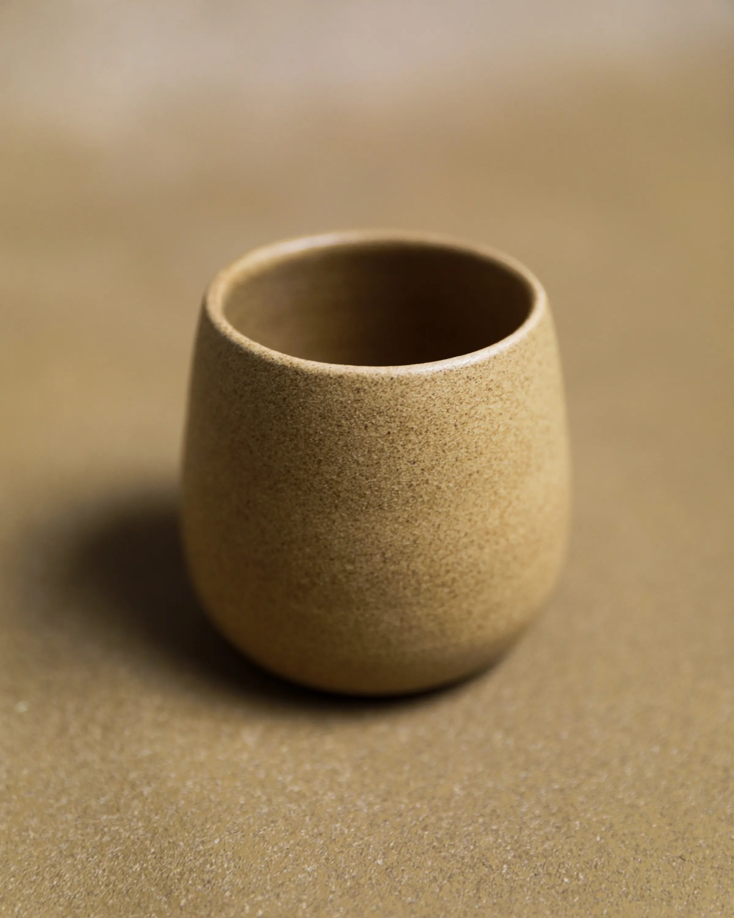 Handcrafted Raw Cup in stone beige, 250 ML mug by Stonia.
