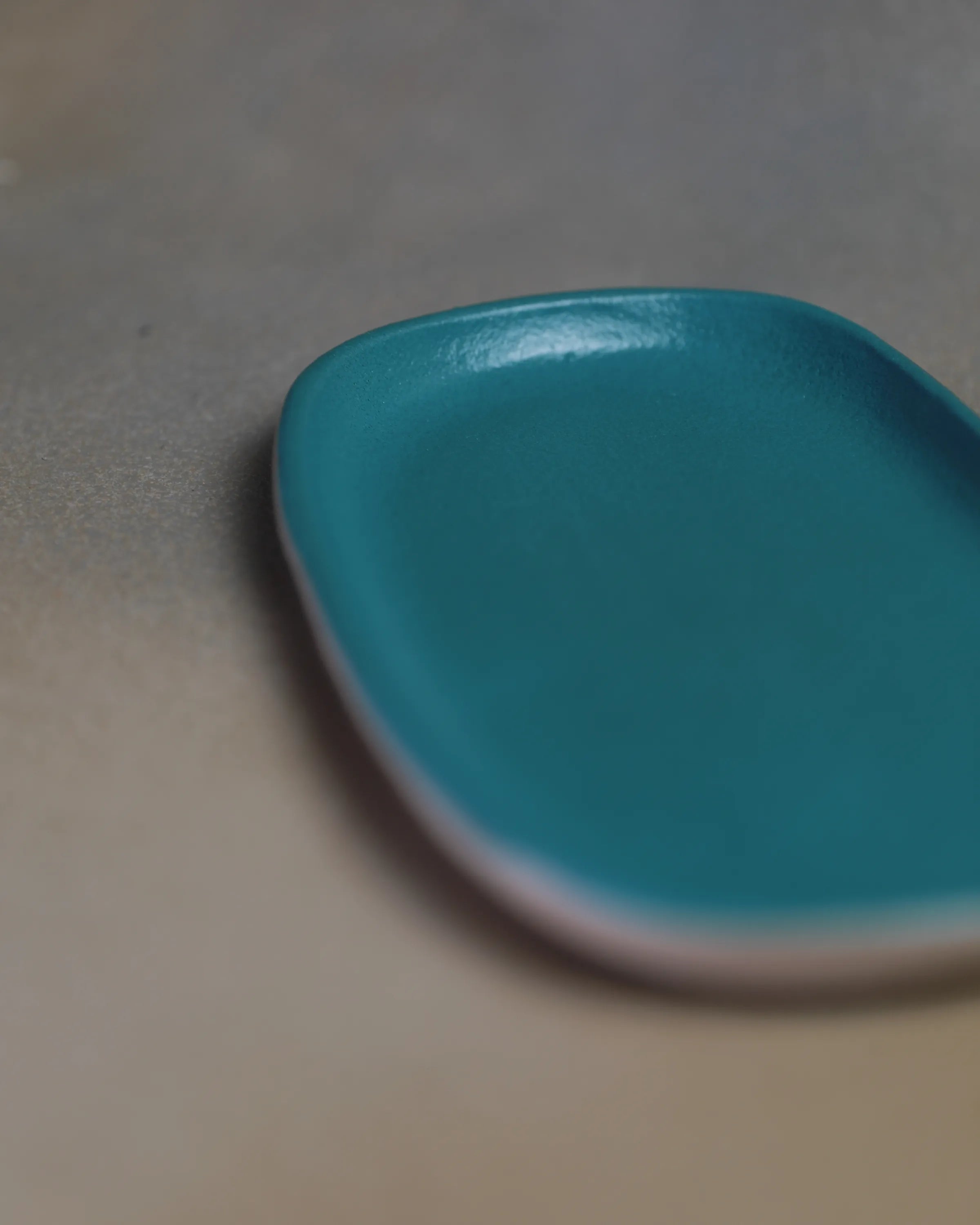 Handcrafted WANAS APPETIZERS PLATE in oasis teal finish by Stonia.